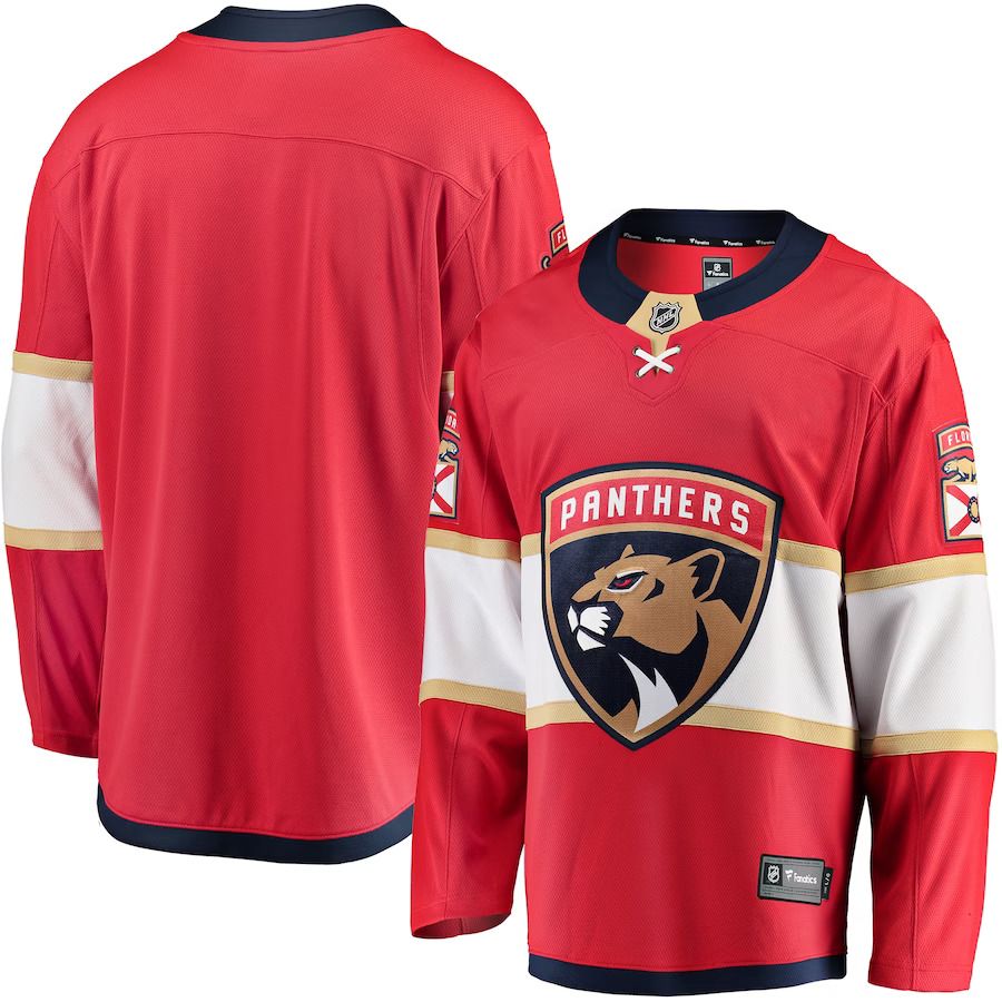 Men Florida Panthers Fanatics Branded Red Breakaway Home NHL Jersey